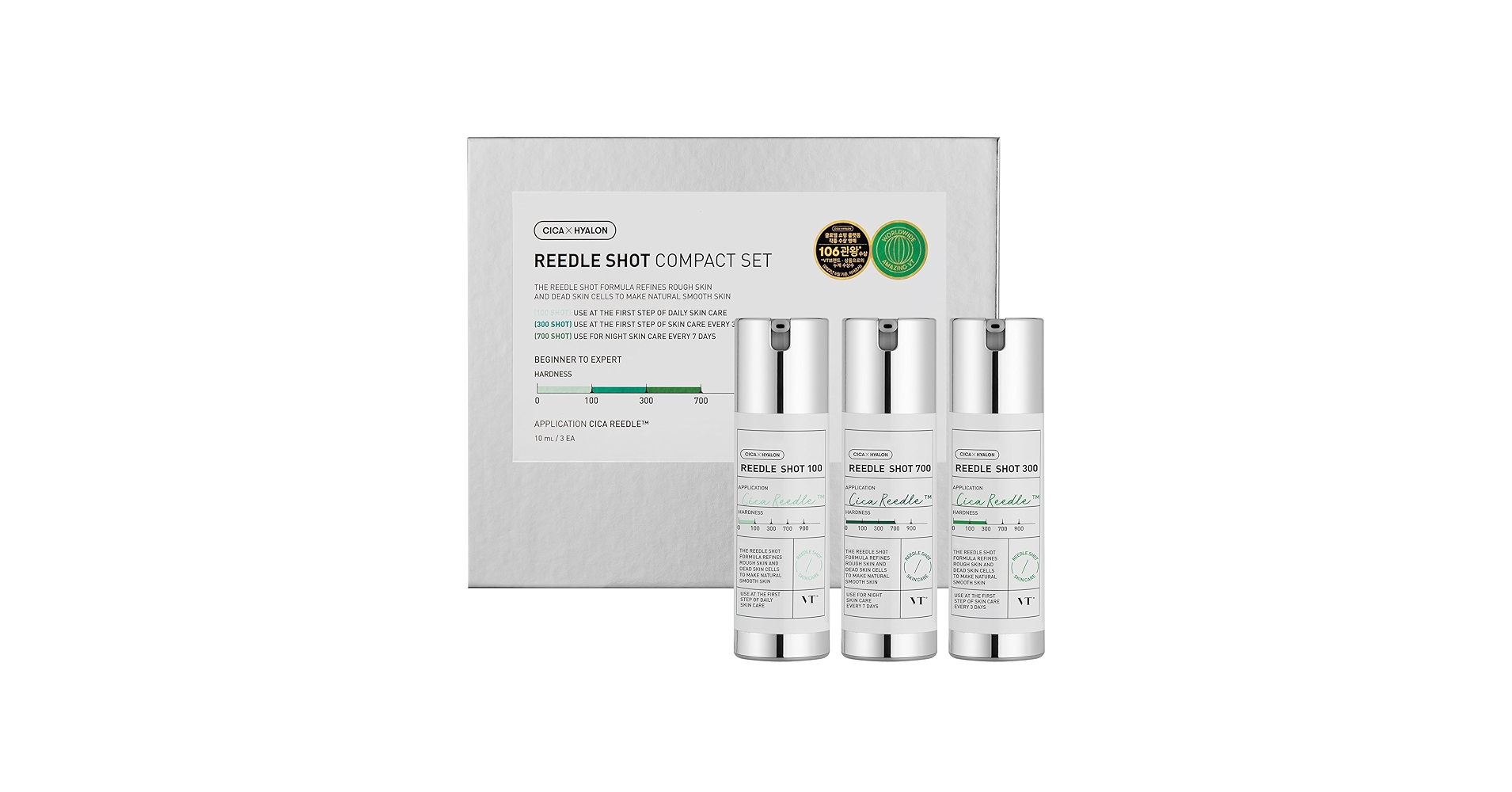 VT♡CICA CREAM&REEDLESHOT 100/300/700セット Amazon.com: VT COSMETICS Reedle Shot Compact Set